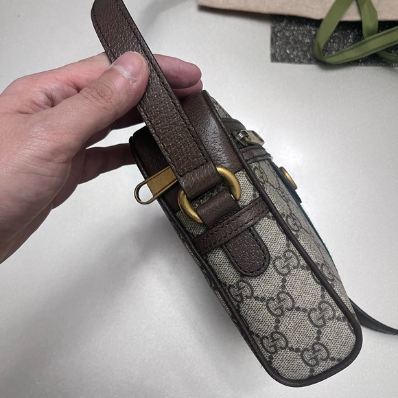 Gucci Ophidia Mini Messenger Bag supreme GG canvas set with sunglasses - Picture 15 of 16